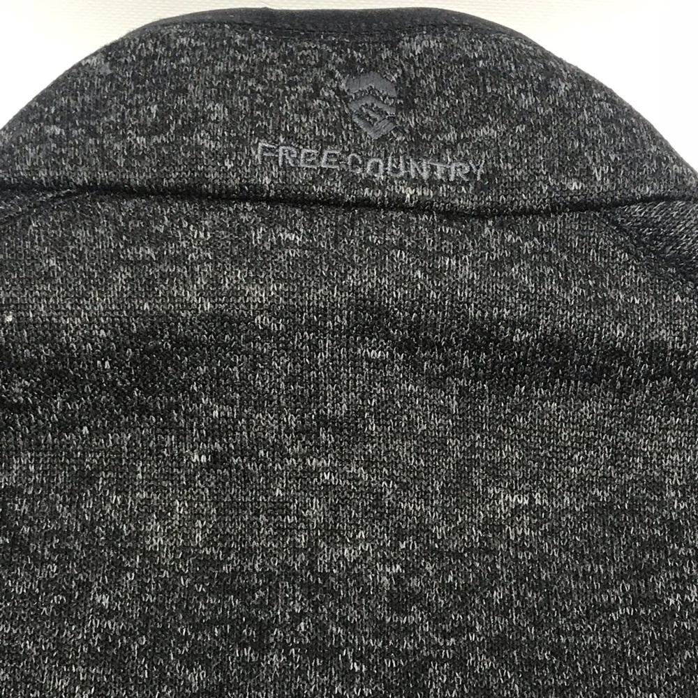 Free Country Black/Gray Sweater Vest Preowned - Picture 4 of 6